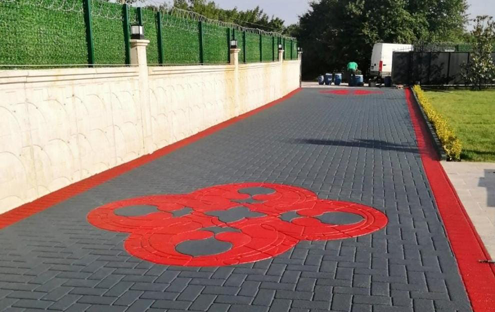 Renkli Desenli Asfalt Yapımı